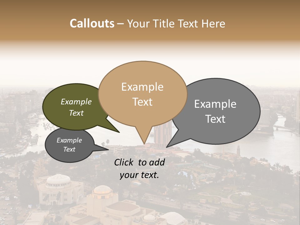 Cityscape Panoramic Town PowerPoint Template