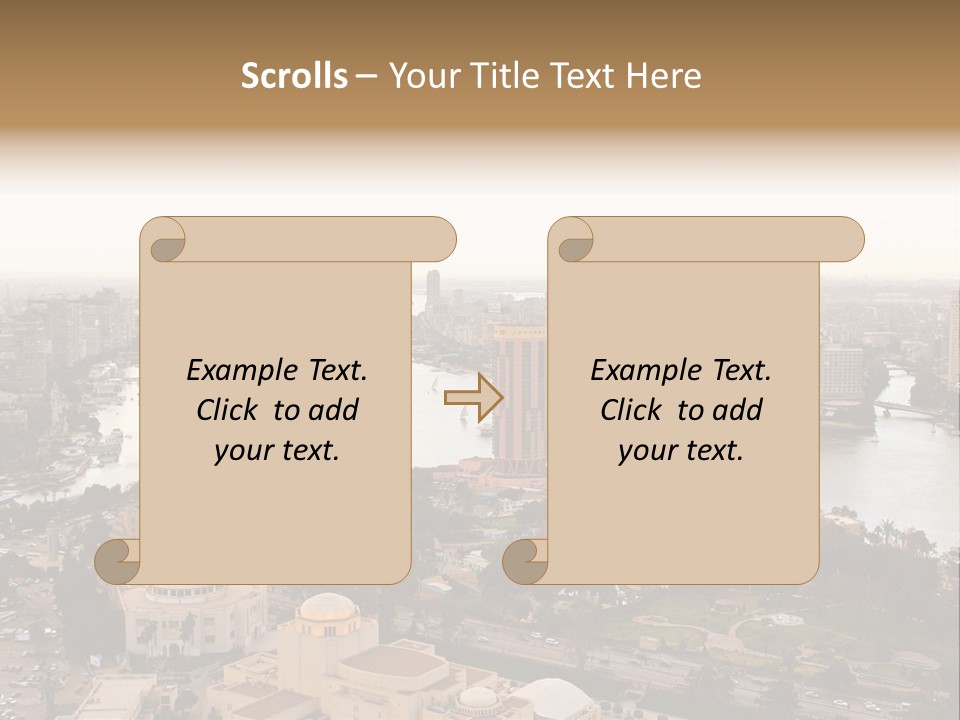 Cityscape Panoramic Town PowerPoint Template
