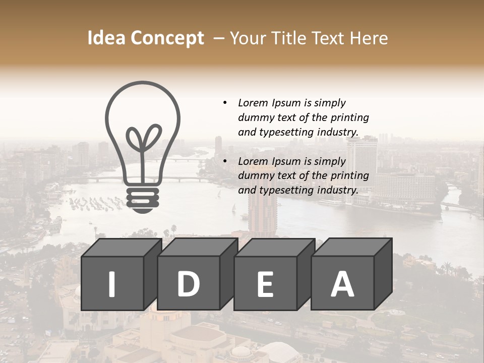 Cityscape Panoramic Town PowerPoint Template