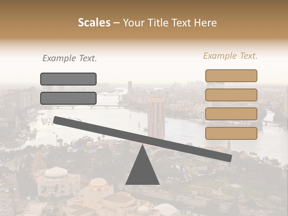Cityscape Panoramic Town PowerPoint Template