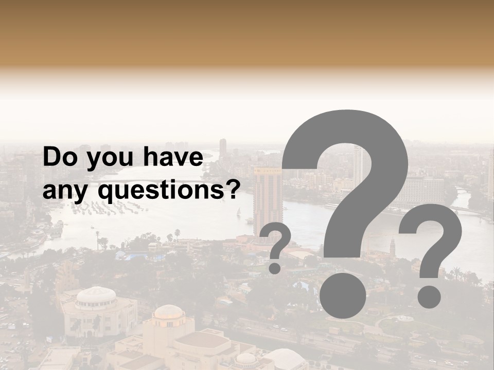 Cityscape Panoramic Town PowerPoint Template