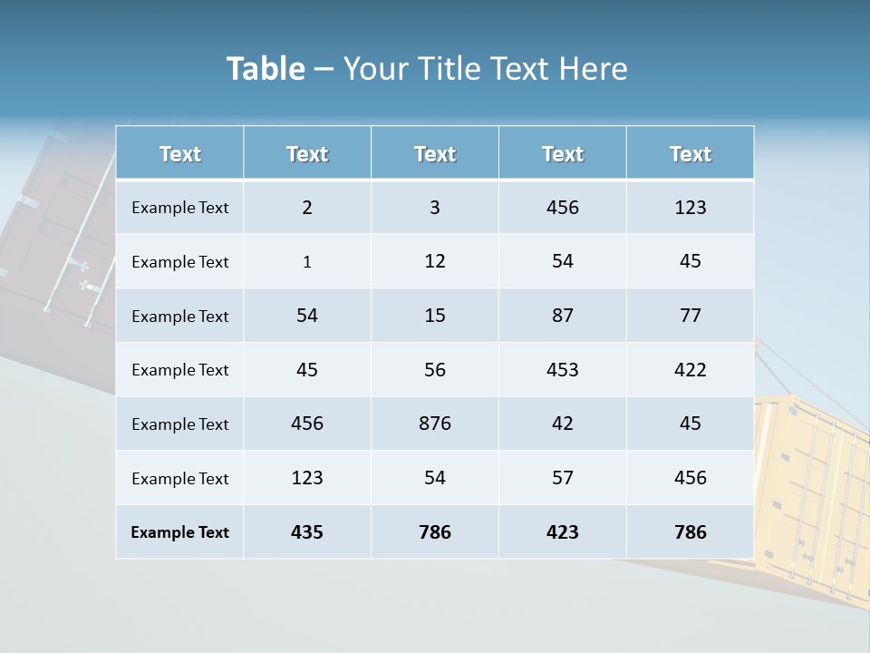 Hover Horizontal Shipping PowerPoint Template