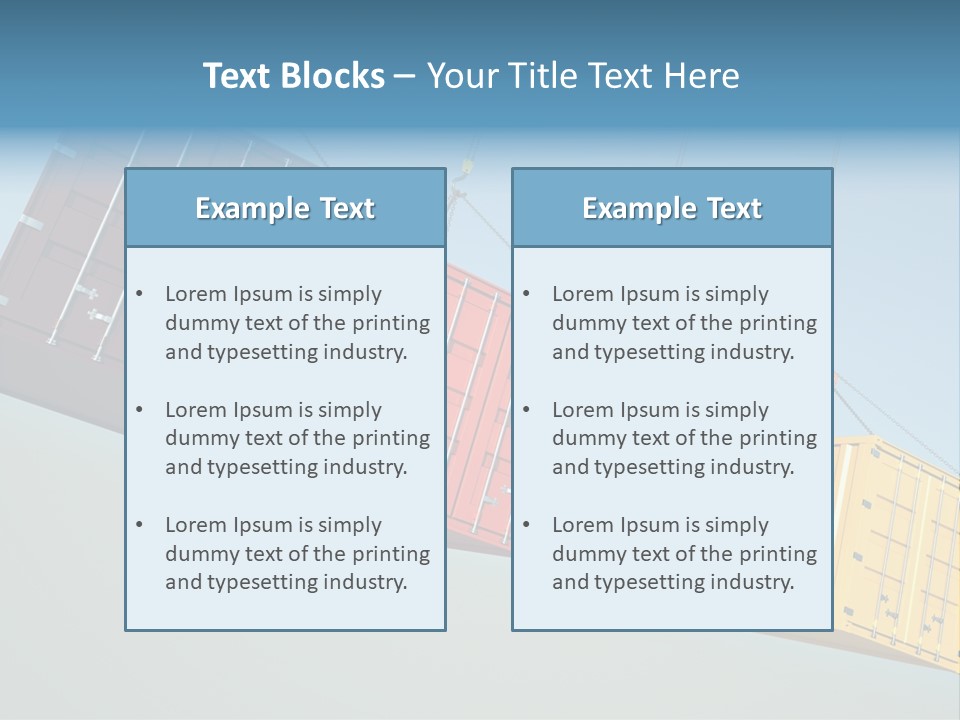 Hover Horizontal Shipping PowerPoint Template