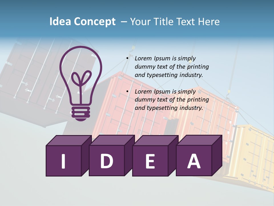 Hover Horizontal Shipping PowerPoint Template