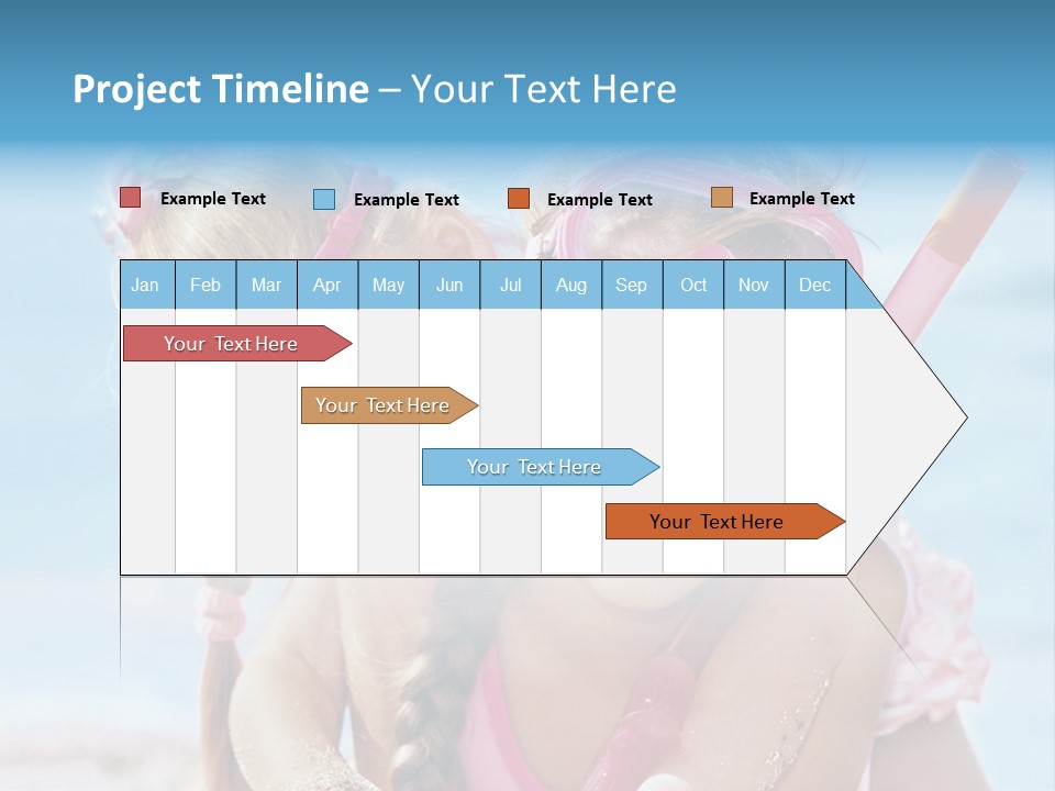 Little Girl Snorkel Set Ocean PowerPoint Template