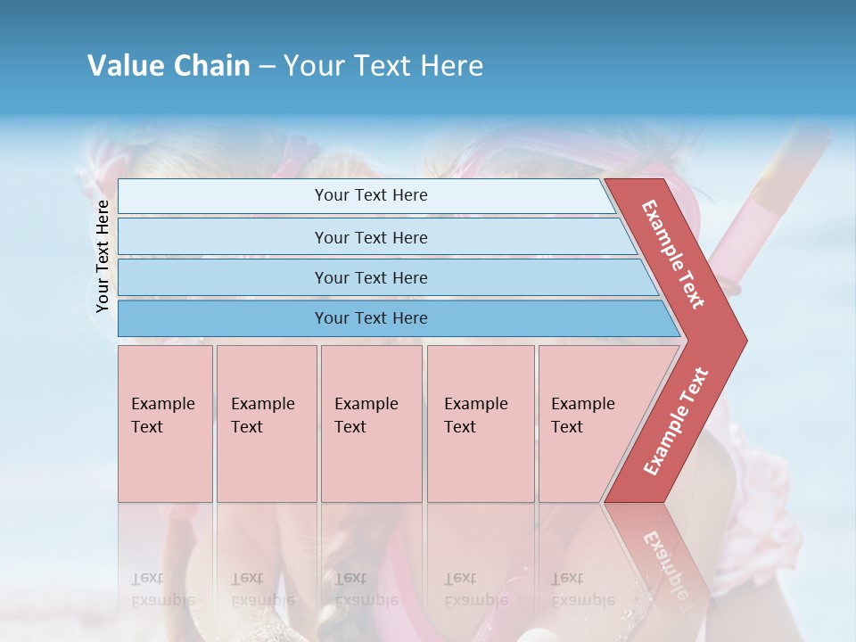 Little Girl Snorkel Set Ocean PowerPoint Template