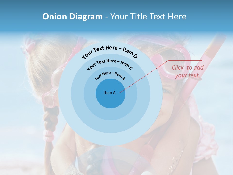 Little Girl Snorkel Set Ocean PowerPoint Template