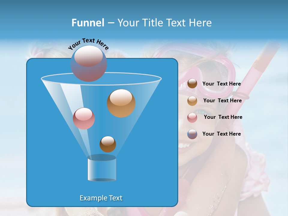 Little Girl Snorkel Set Ocean PowerPoint Template