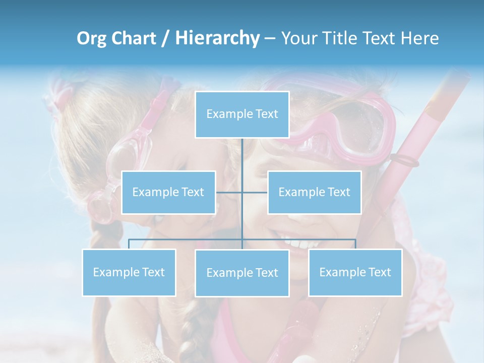 Little Girl Snorkel Set Ocean PowerPoint Template