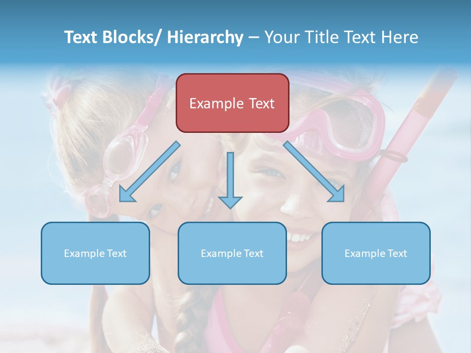 Little Girl Snorkel Set Ocean PowerPoint Template