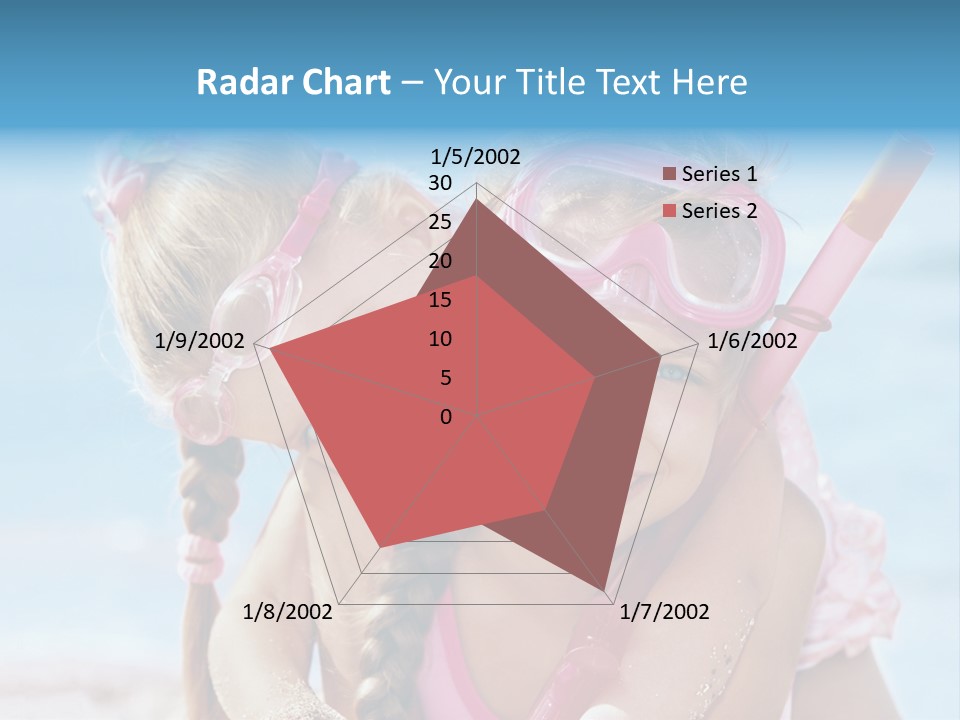 Little Girl Snorkel Set Ocean PowerPoint Template