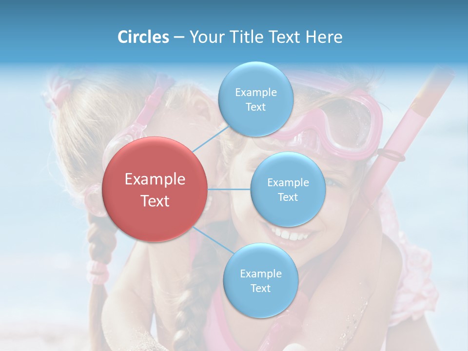 Little Girl Snorkel Set Ocean PowerPoint Template