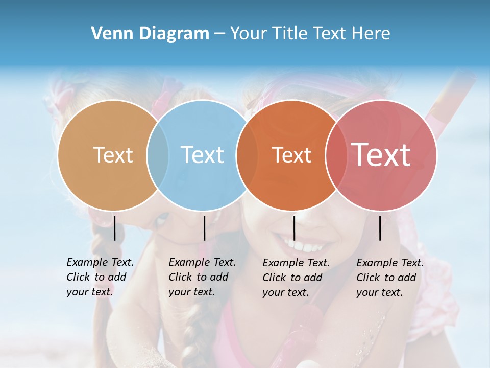 Little Girl Snorkel Set Ocean PowerPoint Template