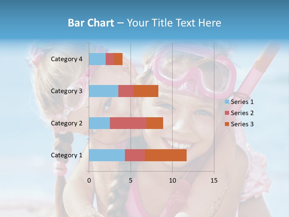 Little Girl Snorkel Set Ocean PowerPoint Template