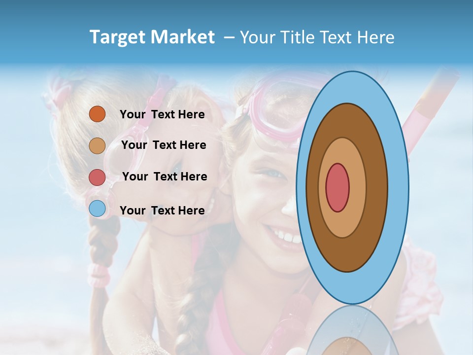 Little Girl Snorkel Set Ocean PowerPoint Template