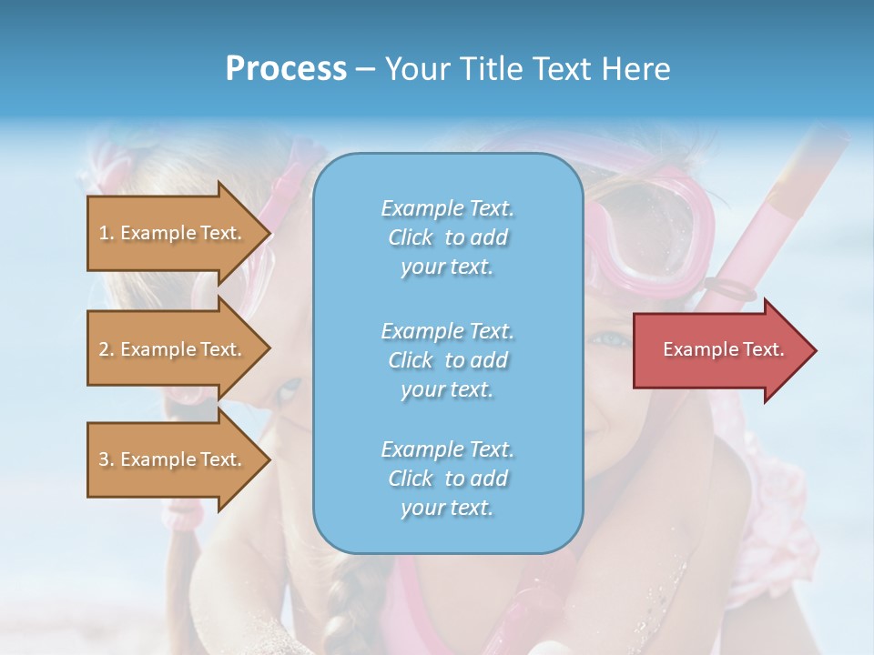 Little Girl Snorkel Set Ocean PowerPoint Template