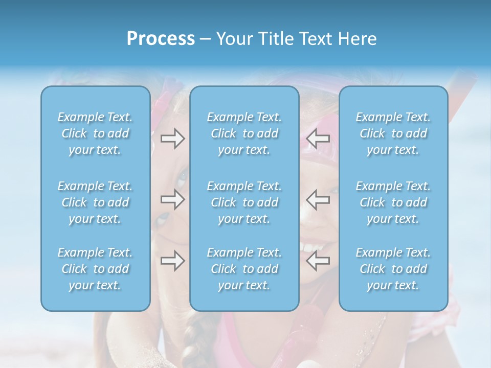 Little Girl Snorkel Set Ocean PowerPoint Template