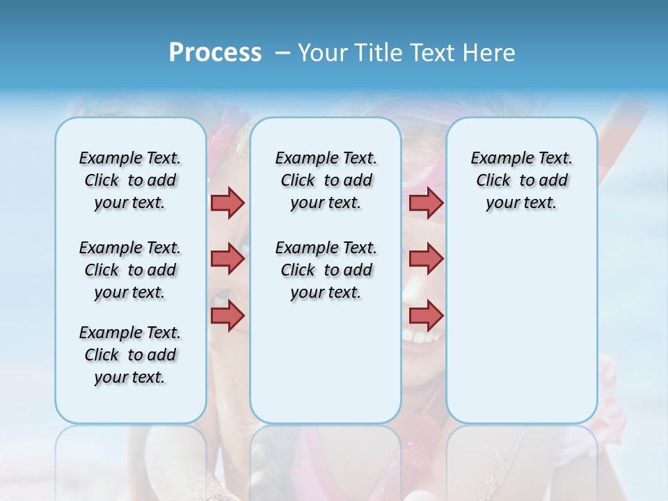 Little Girl Snorkel Set Ocean PowerPoint Template