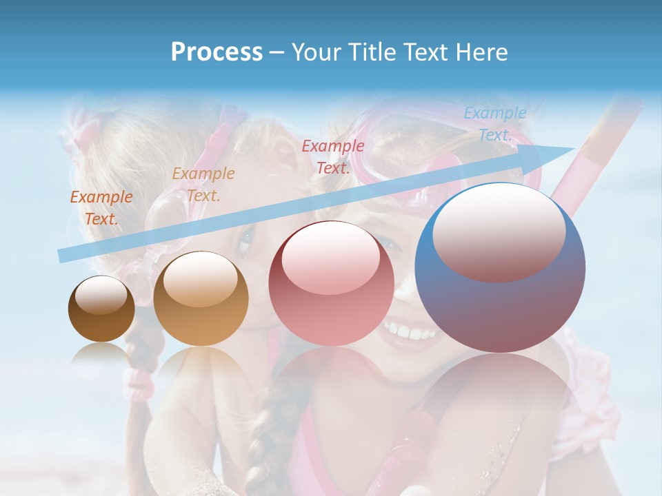 Little Girl Snorkel Set Ocean PowerPoint Template