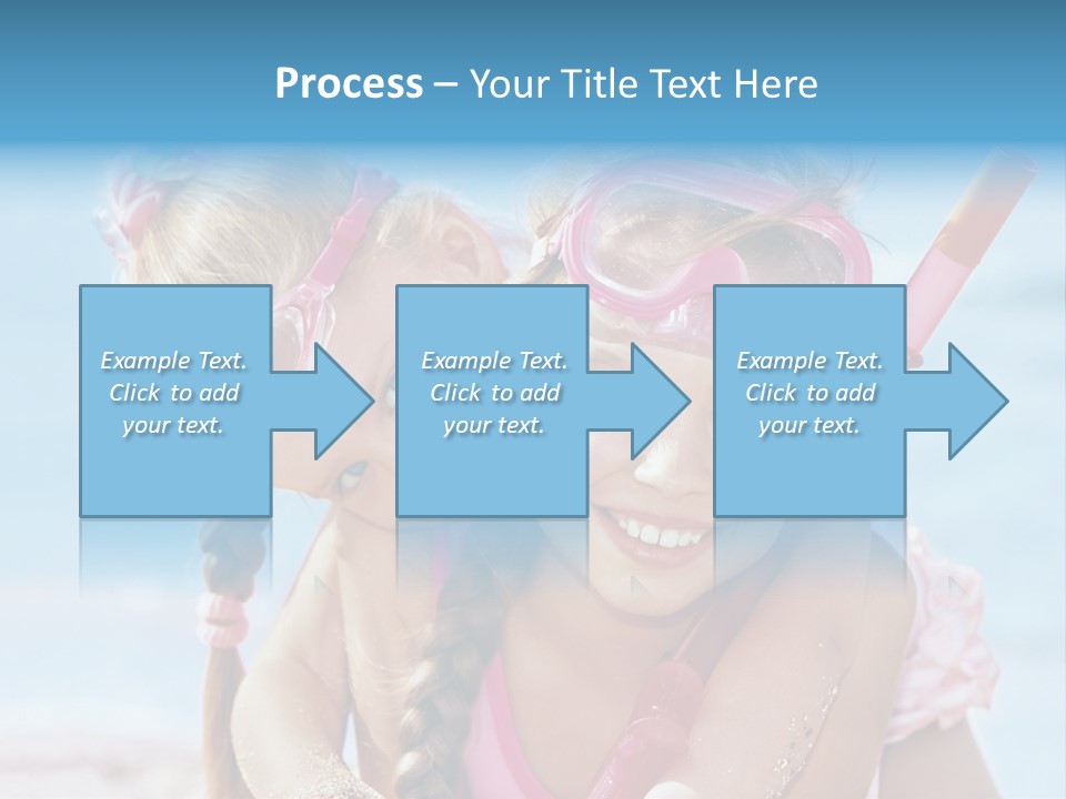 Little Girl Snorkel Set Ocean PowerPoint Template