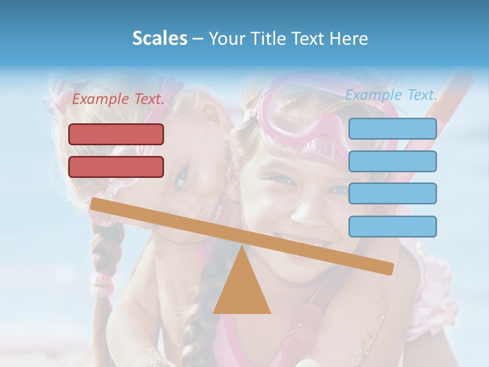 Little Girl Snorkel Set Ocean PowerPoint Template