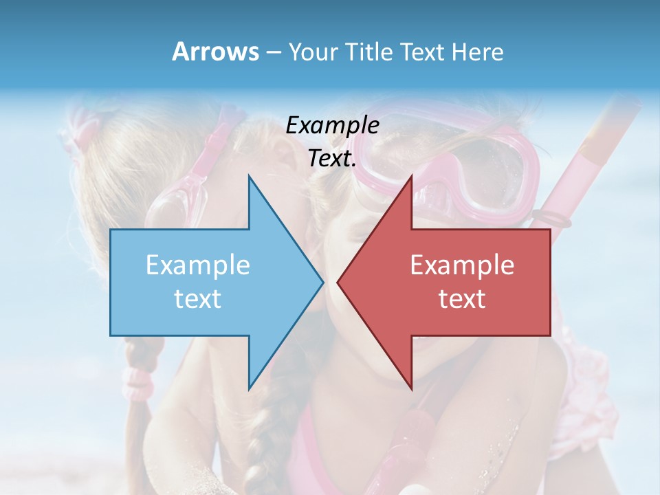 Little Girl Snorkel Set Ocean PowerPoint Template