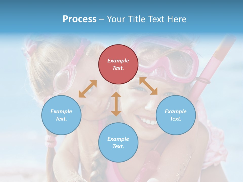 Little Girl Snorkel Set Ocean PowerPoint Template