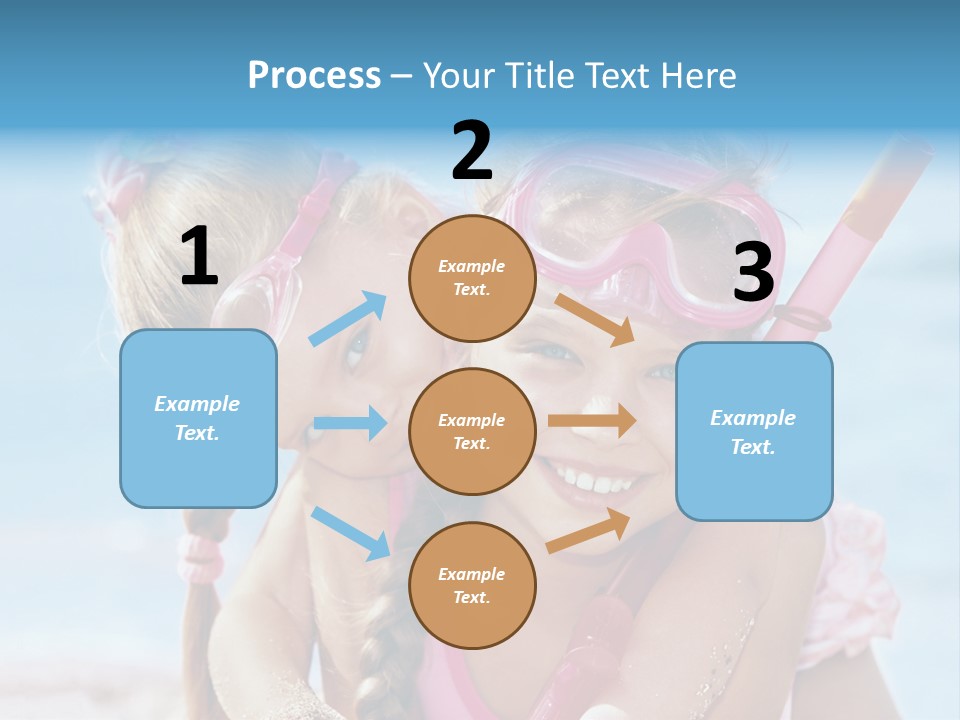 Little Girl Snorkel Set Ocean PowerPoint Template