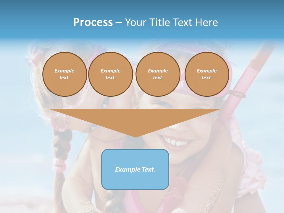 Little Girl Snorkel Set Ocean PowerPoint Template