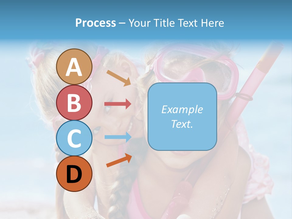 Little Girl Snorkel Set Ocean PowerPoint Template