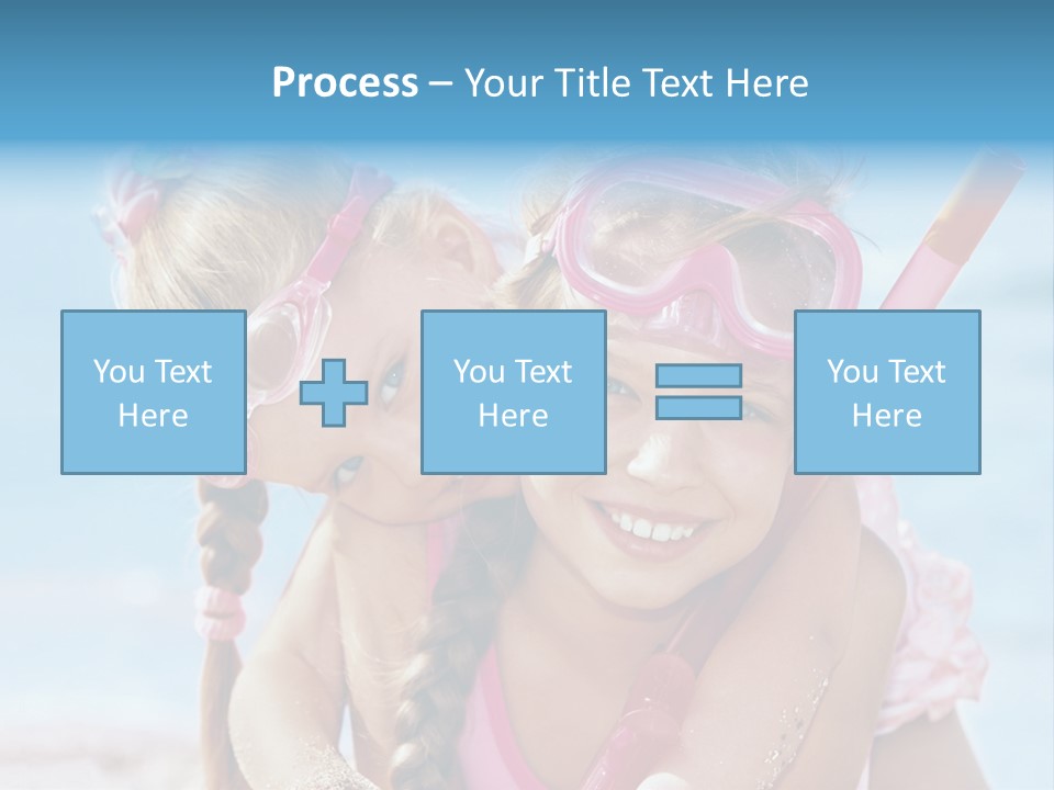 Little Girl Snorkel Set Ocean PowerPoint Template