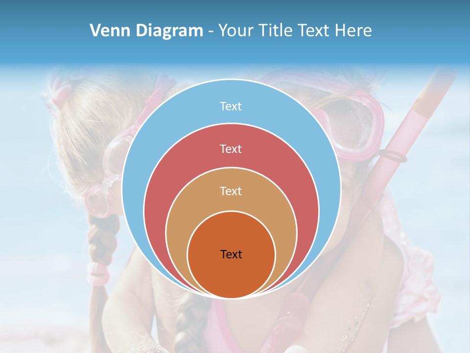 Little Girl Snorkel Set Ocean PowerPoint Template