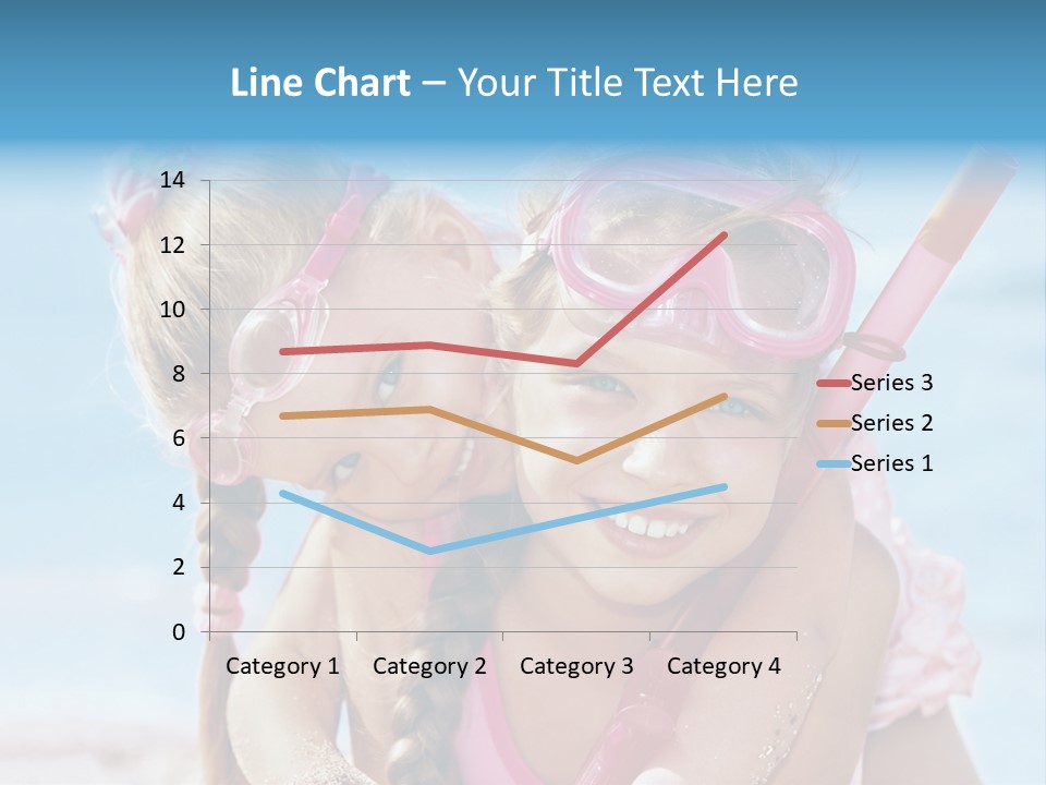 Little Girl Snorkel Set Ocean PowerPoint Template