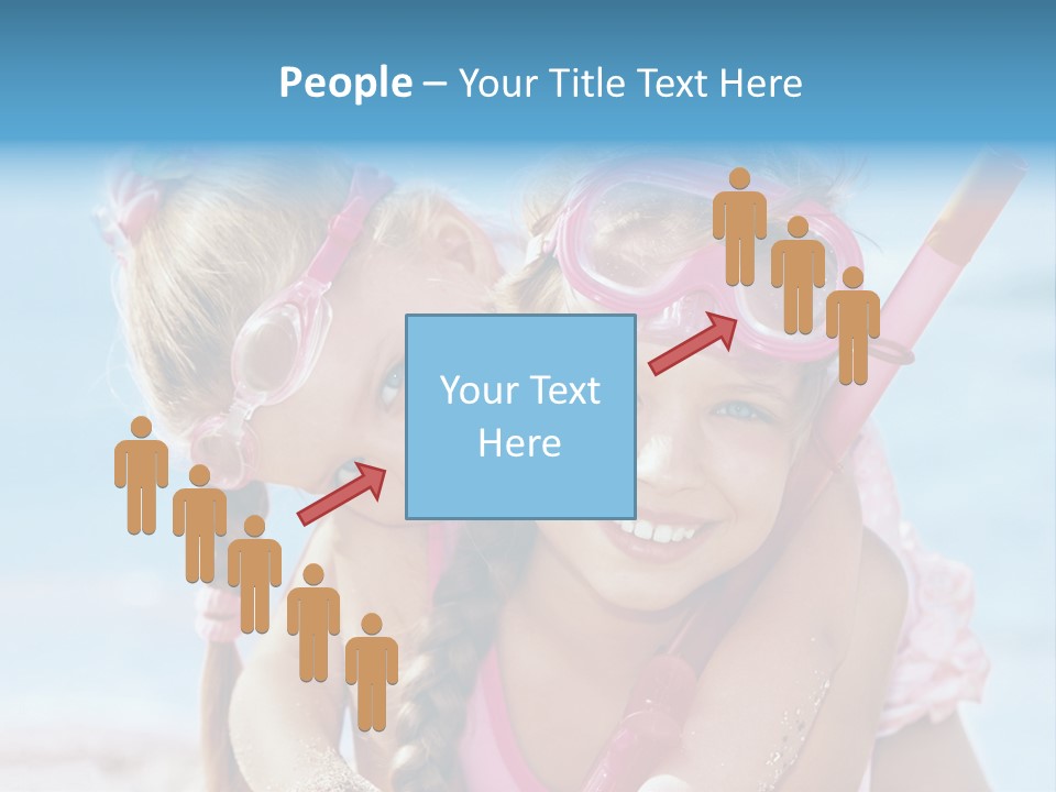 Little Girl Snorkel Set Ocean PowerPoint Template