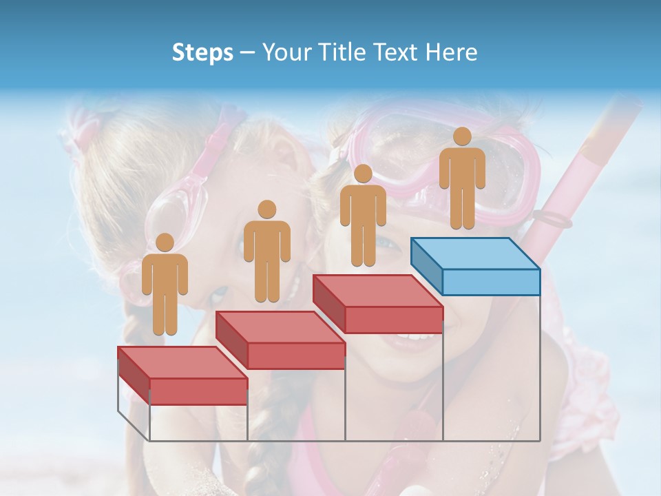 Little Girl Snorkel Set Ocean PowerPoint Template