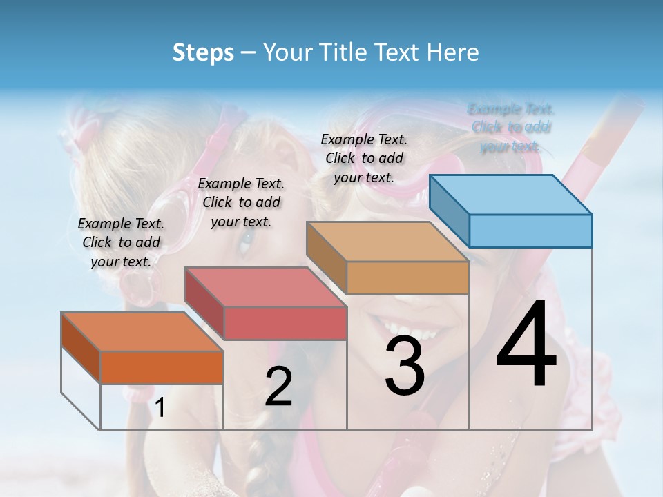 Little Girl Snorkel Set Ocean PowerPoint Template