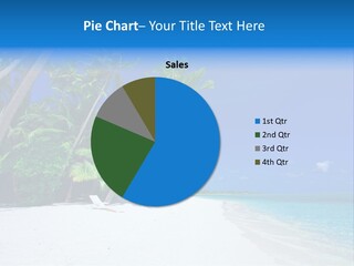 A Beach With Palm Trees And Blue Water PowerPoint Template