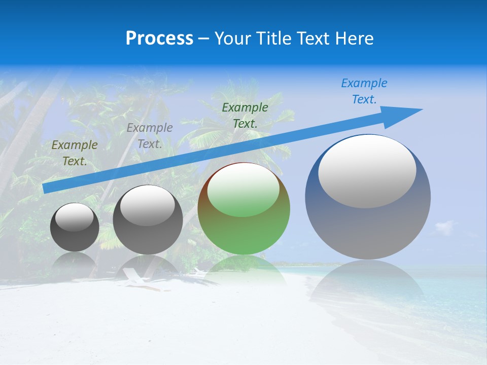 A Beach With Palm Trees And Blue Water PowerPoint Template