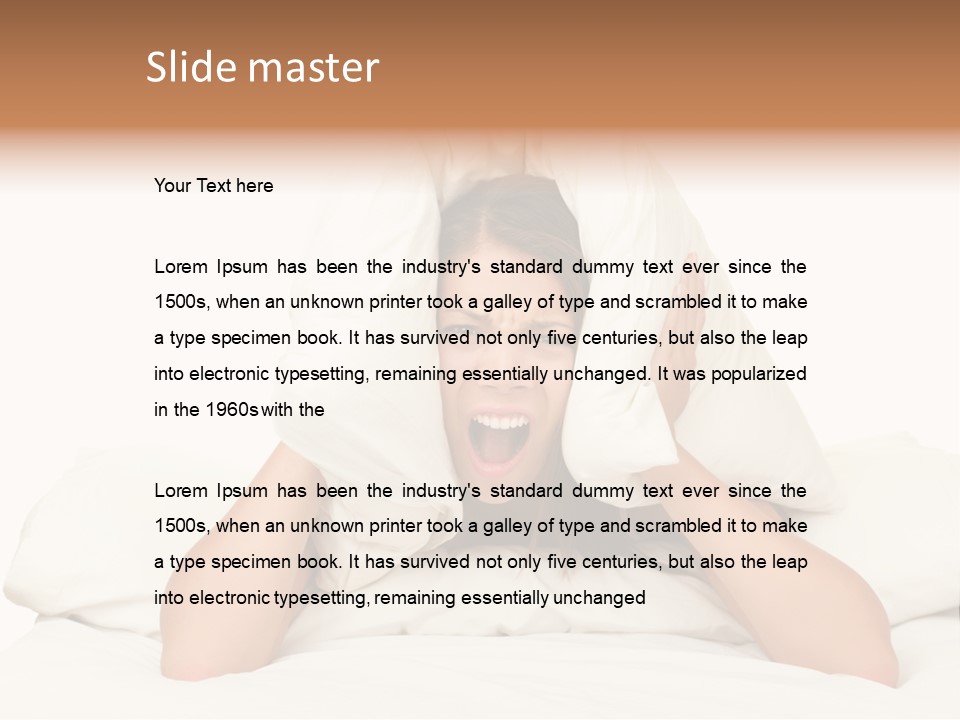 Health Portrait Tired PowerPoint Template