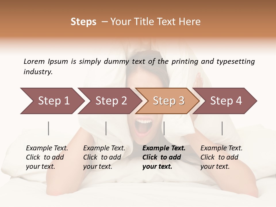 Health Portrait Tired PowerPoint Template
