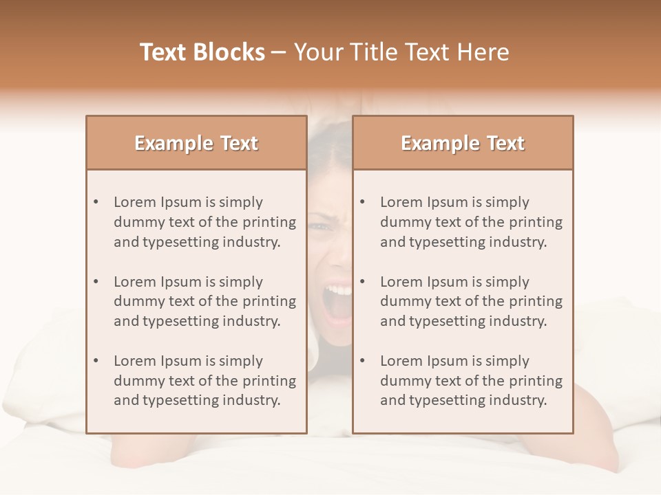 Health Portrait Tired PowerPoint Template