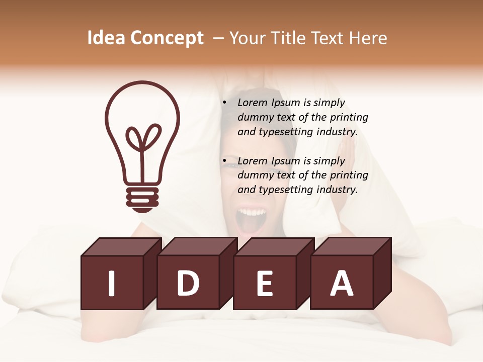 Health Portrait Tired PowerPoint Template