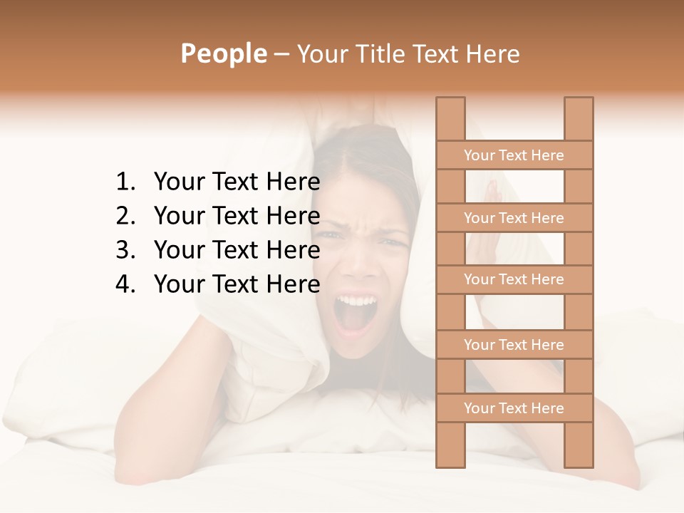 Health Portrait Tired PowerPoint Template