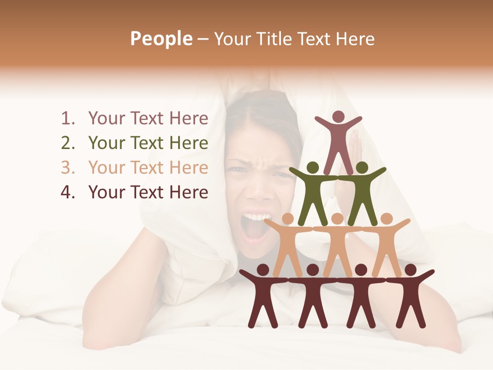 Health Portrait Tired PowerPoint Template