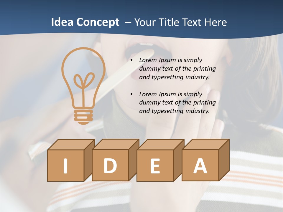 Open Child Dent PowerPoint Template