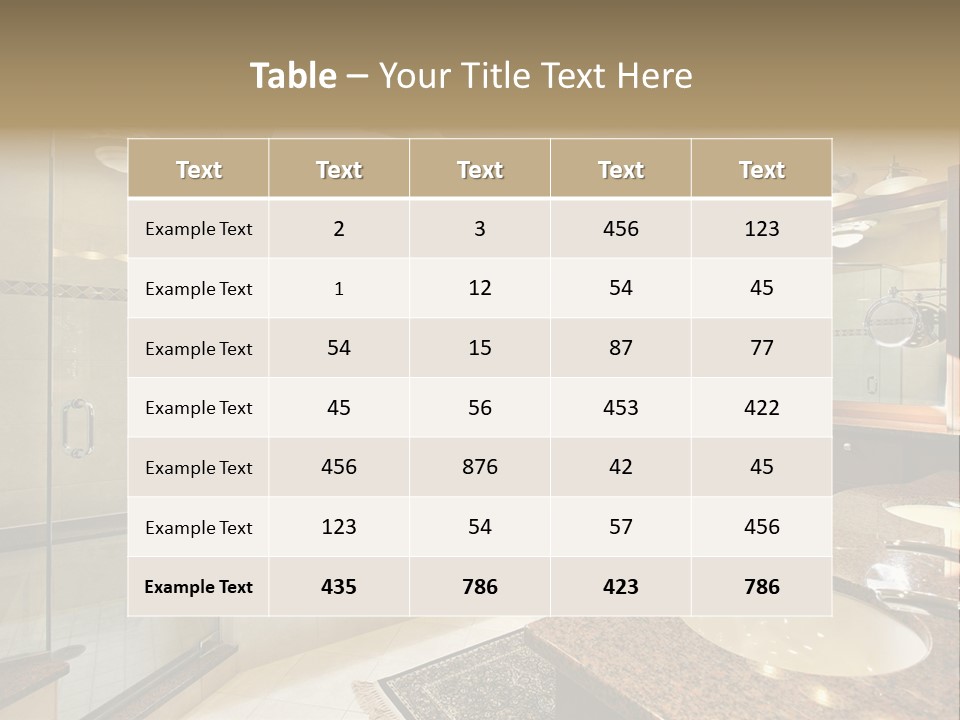 Bath Upscale Living PowerPoint Template