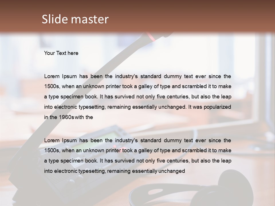 Booth Background Tribunal PowerPoint Template