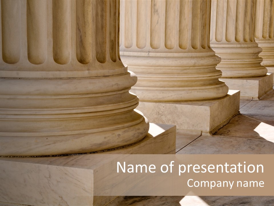 Capital Courthouse Education PowerPoint Template