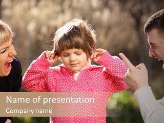 People Conflict Girl PowerPoint Template