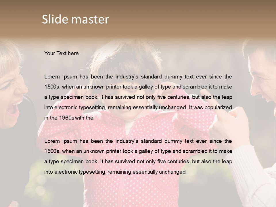 People Conflict Girl PowerPoint Template